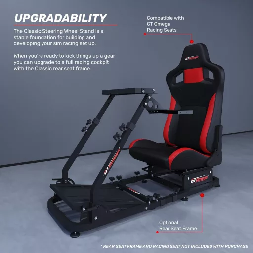 GT Omega Univerzális Kormányállvány Logitech G29 G923 Thrustmaster T500 Fanatec Clubsport Kompatibilis, Állítható Dőlésszögű, Összecsukható