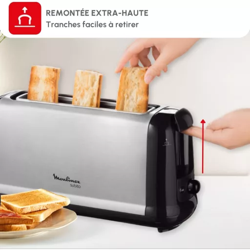 Moulinex Subito 1000W rozsdamentes kenyérpirító