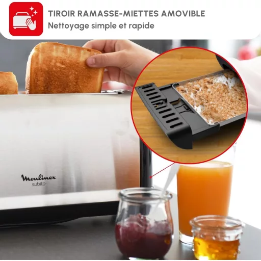 Moulinex Subito 1000W rozsdamentes kenyérpirító