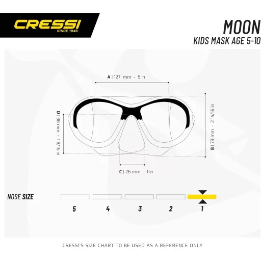 Cressi Moon Kid gyermek búvármaszk 7-15 év szilikon allergiamentes - Purple, MASK