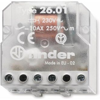   Finder 260280120000PAS Lépcsőzetes Relé 230V 1 Váltó 10A