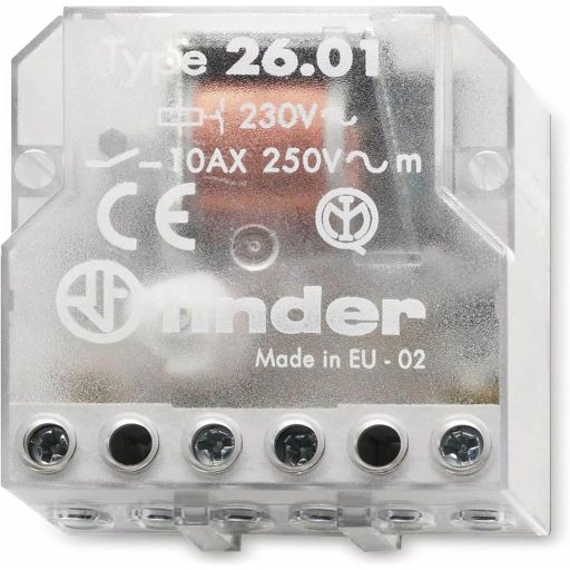 Finder 260280120000PAS Lépcsőzetes Relé 230V 1 Váltó 10A