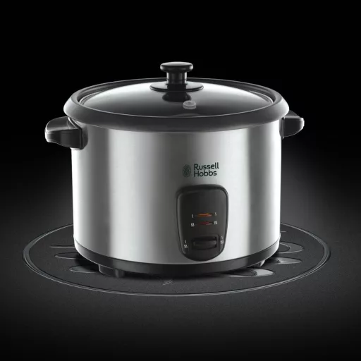 Russell Hobbs 1.8L rizsfőző melegentartó funkcióval, gőzöléssel és rozsdamentes acél kialakítással
