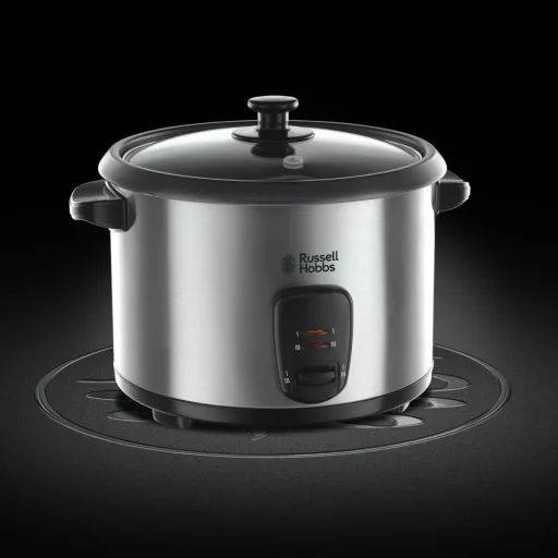 Russell Hobbs 1.8L rizsfőző melegentartó funkcióval, gőzöléssel és rozsdamentes acél kialakítással
