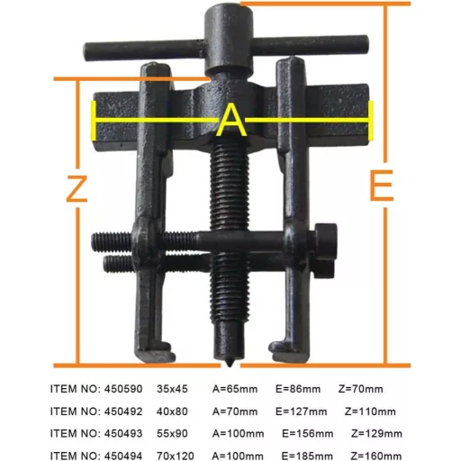 Merry Tools HK Mini Csapágylehúzó, 7,6 cm-es Fém Fogó, Autó, Motor és Kerékpár Alkatrészekhez, Fekete, 450490