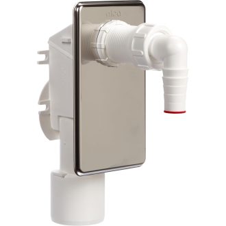   AlcaPlast APS3 Falba építhető mosógép szifon, króm, rozsdamentes acél, 50 mm, 95°C hőállóság, EN274 szabvány szerinti