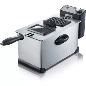   Severin FR 2431 Mélysütő 2000W 3L Rozsdamentes Acél Fekete