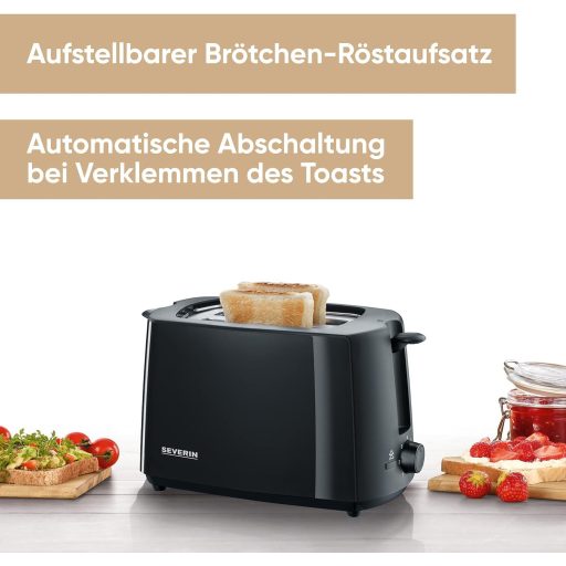 SEVERIN Automata Kenyérpirító 700W Rozsdamentes Bun Toasting Funkcióval
