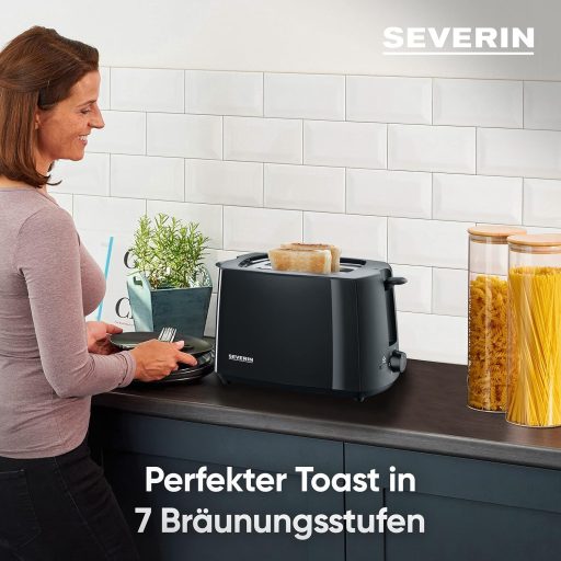 SEVERIN Automata Kenyérpirító 700W Rozsdamentes Bun Toasting Funkcióval