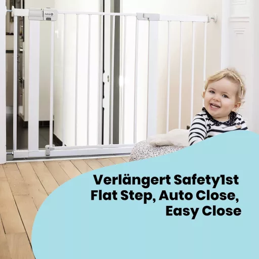 Safety 1st lépcsőkapu bővítés 28 cm fehér - összecsukható kapukhoz - 28 cm, White, Metal gate extension