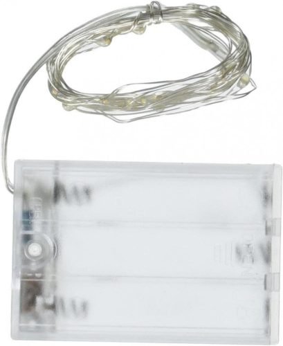 Ghirlandă luminoasă de Crăciun cu LED-uri mov, în formă de stea - 20 LED-uri, 2 metri, funcționează cu baterii, cupru