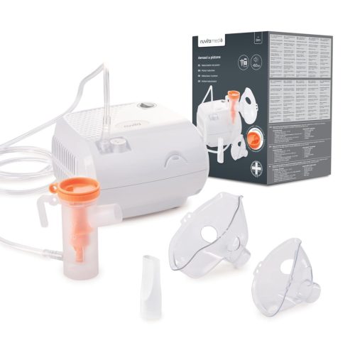 Inhalator cu piston - Aparat de aerosoli de înaltă performanță, silențios, pentru terapie respiratorie, compatibil cu toate medicamentele.