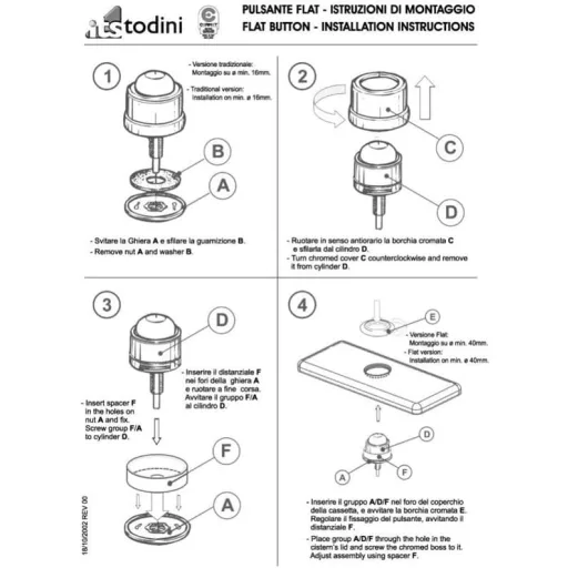 ITS TODINI SRL PVC Batériový Gombík 046531 - Univerzálny Konektor Batérie, Moderný Dizajn, 70g Vážiaci Komponent