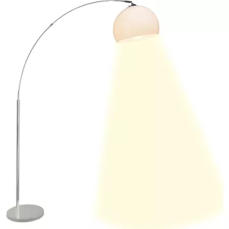   Brilliant ívelt állólámpa lábkapcsolóval, 160 cm magasság, 30 cm árnyékolóval, E27 foglalat