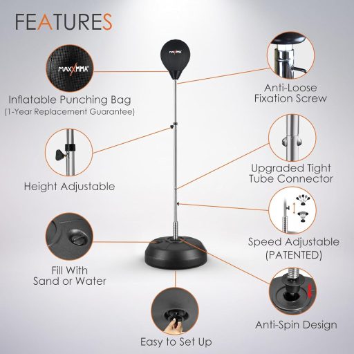 MaxxMMA Stojanová reflexná lopta s nastaviteľnou rýchlosťou