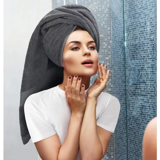 Utopia Towels 8 részes pamut törölköző szett szürke 2 fürdő 2 kéz 4 mosóruha