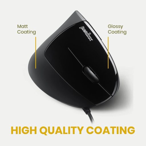 Mouse ergonomic vertical Perixx PERIMICE-513 pentru dreptaci, 1000/1600 DPI