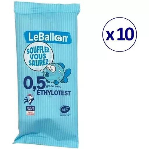 Contralco NFX 20702 Alkoholteszter 10 db Lélegzet Alkoholmérő Készlet