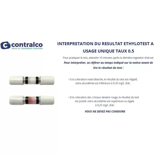 Contralco NFX 20702 Alkoholteszter 10 db Lélegzet Alkoholmérő Készlet