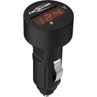   ANSMANN Power Check 12/24V feszültségmérő autó akkumulátor teszter LED kijelzővel