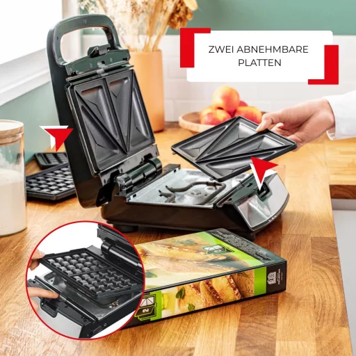 Tefal SW852D Snack Collection 2az1ben grill és szendvicssütő, 700W, cserélhető lemezek