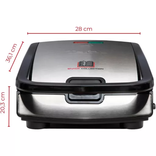 Tefal SW852D Snack Collection 2az1ben grill és szendvicssütő, 700W, cserélhető lemezek