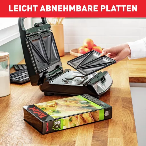 Tefal Snack Collection Grill és Szendvicssütő Expandálható Tapadásmentes Fekete