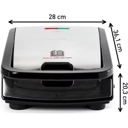 Tefal Snack Collection Grill és Szendvicssütő Expandálható Tapadásmentes Fekete