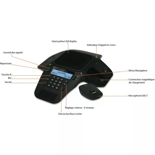 Alcatel Conference 1800 konferenciacsalád 4 DECT mikrofonnal és teljes duplexes hangspeakerrel