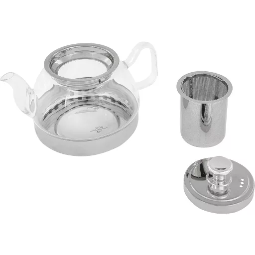 Sklenená kanvica na čaj IBILI so sitkom, vhodná na indukciu, 800 ml