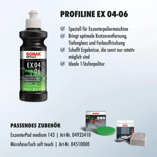 SONAX ProfiLine EX 04/06 Autó Polírozó Paszta Professzionális Fényezéshez