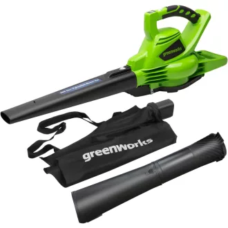   GreenWorks GD40BV 40V Akkus Lombfúvó Porszívó Kefe Nélküli Motorral 280 km/h - 40V, Without battery