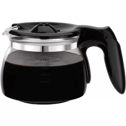 Tefal CM3408 Mini sklenený kávovar 600 W, 6 šálok, čierna/nerezová oceľ