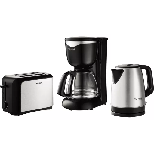 Tefal CM3408 Mini sklenený kávovar 600 W, 6 šálok, čierna/nerezová oceľ