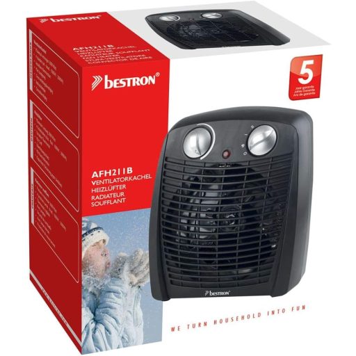 Bestron Elektromos Fűtőtest Fekete - Gyors Melegítés