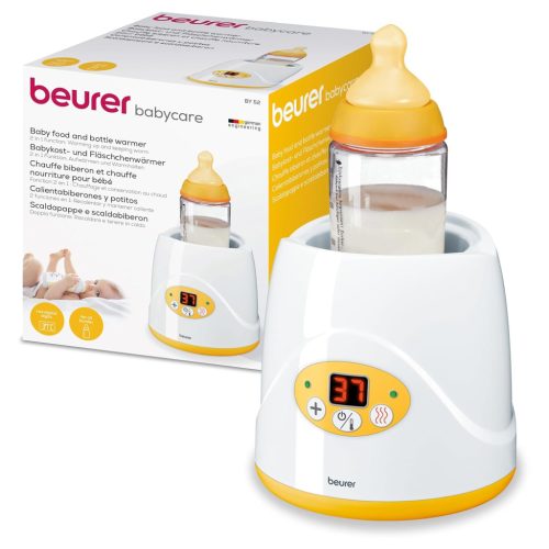 Beurer BY 52 Bébiétel és Cumisüveg Melegítő - 2 az 1-ben Melegítő és Melegen Tartó Funkció, Digitális Kijelző, 8 Perces Felmelegítési Idő