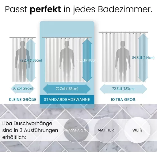 LiBa Podložka pod sprchový záves proti mrazu - Antimikrobiálny PEVA materiál, Vodoodolná, Odolná, s PVC povrchovou úpravou