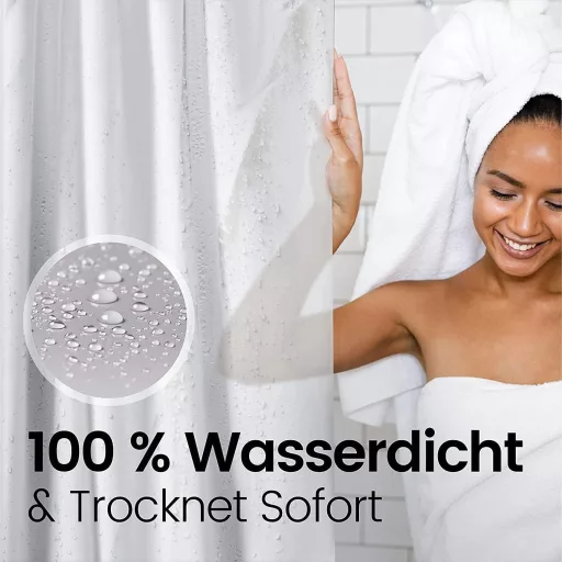 Suport antiderapant pentru perdea de duș LiBa Fagyos - Material PEVA antimicrobian, impermeabil, durabil, cu strat PVC