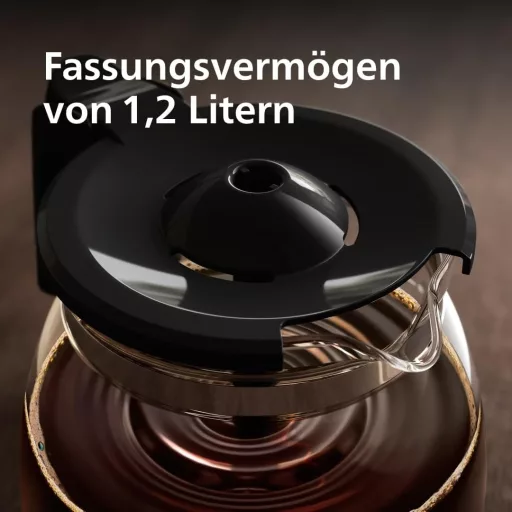 Philips HD7461/20 Daily Aroma Swirl kávéfőző üvegkancsóval fehér-fekete