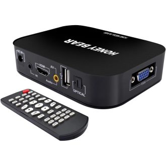   HONEY BEAR Full HD 1080P multimediálny prehrávač TV box pre 2TB externý pevný disk HDMI USB