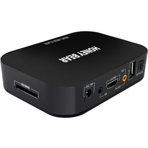 HONEY BEAR Full HD 1080P médialejátszó TV box 2TB külső merevlemezhez HDMI USB