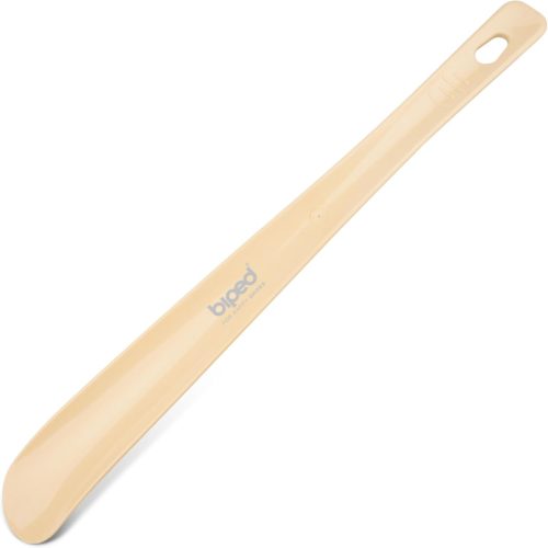 Calțător de pantofi din plastic de 35 cm cu orificiu de agățare - Corn de încălțat alb-untdelemn, Dispozitiv de ajutor, Calitate germană, Z1555