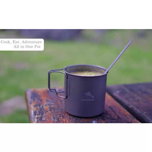 Set titan de camping TOAKS, cană, bol 375-900ml, ușor, pentru picnic și drumeții în aer liber