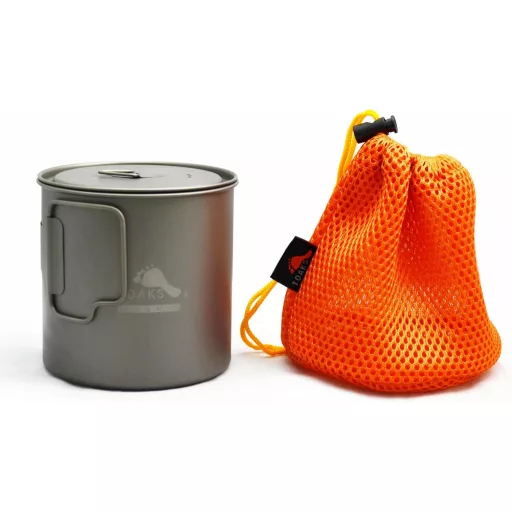 Set titan de camping TOAKS, cană, bol 375-900ml, ușor, pentru picnic și drumeții în aer liber