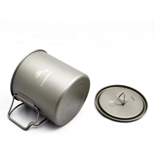 Set titan de camping TOAKS, cană, bol 375-900ml, ușor, pentru picnic și drumeții în aer liber
