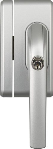 ABUS FO400A Blocator de Mâner Fereastră, Argintiu Aluminiu-Plastic, Blocare de Siguranță cu Alarmă, 2 Chei, Protecție Anti-Efracție pentru Casa Ta