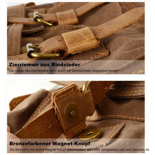 Eysee Férfi Vászon Válltáska - Mindennapi és Sport Használatra - 35x30x10 cm Méretű Praktikus Oldaltáska