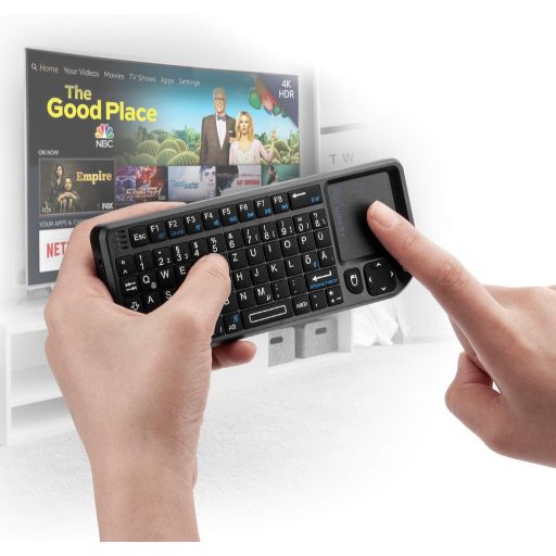 Mini tastatură wireless Rii X1 cu touchpad pentru TV/PC/Tabletă/Xbox/PS3