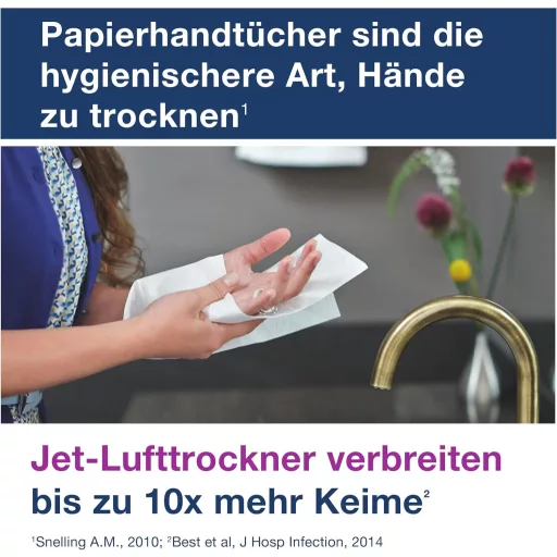 Hârtie prosop Tork Xpress Multifold - albă, 1 strat, 20 pachete x 250 de șervețele, pentru sistemul de dozare H2, igienică, economică, pentru industria alimentară