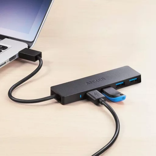 MacBook USB hub: 4 portos, ultra vékony USB 3.0 elosztó Apple és Surface eszközökhöz